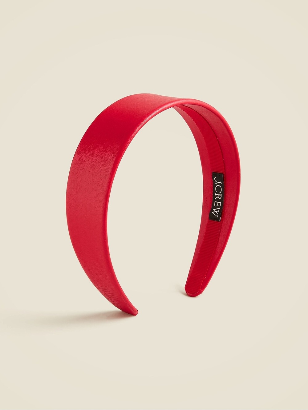 J. Crew Red Wide Leather Headband